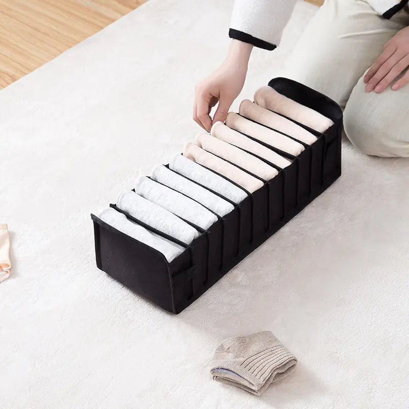 European Fabric Underwear Storage Box with Dividers