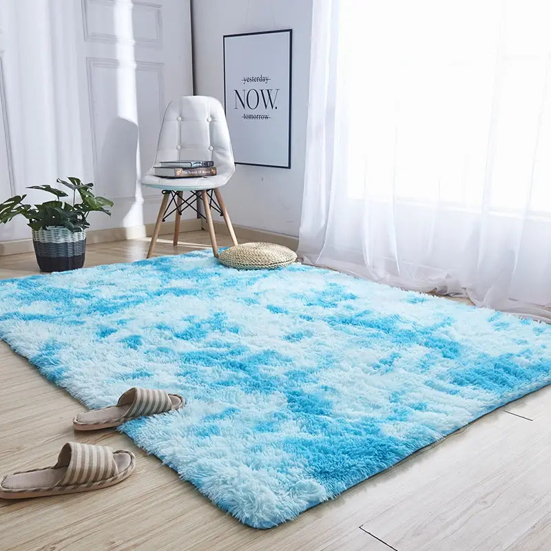 Silk Wool Carpet for Living Room and Bedroom Plush Mat