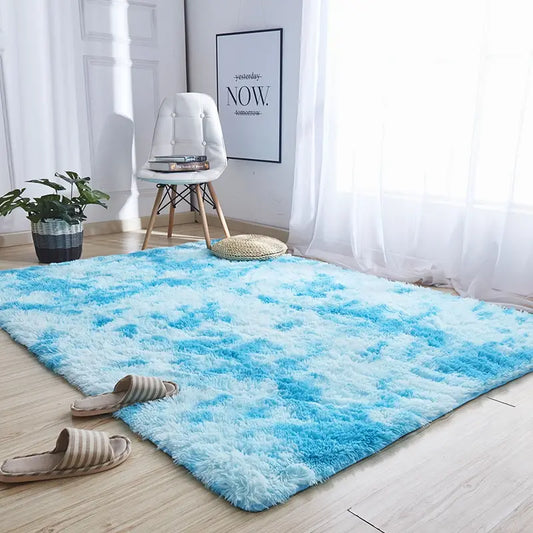 Silk Wool Carpet for Living Room and Bedroom Plush Mat