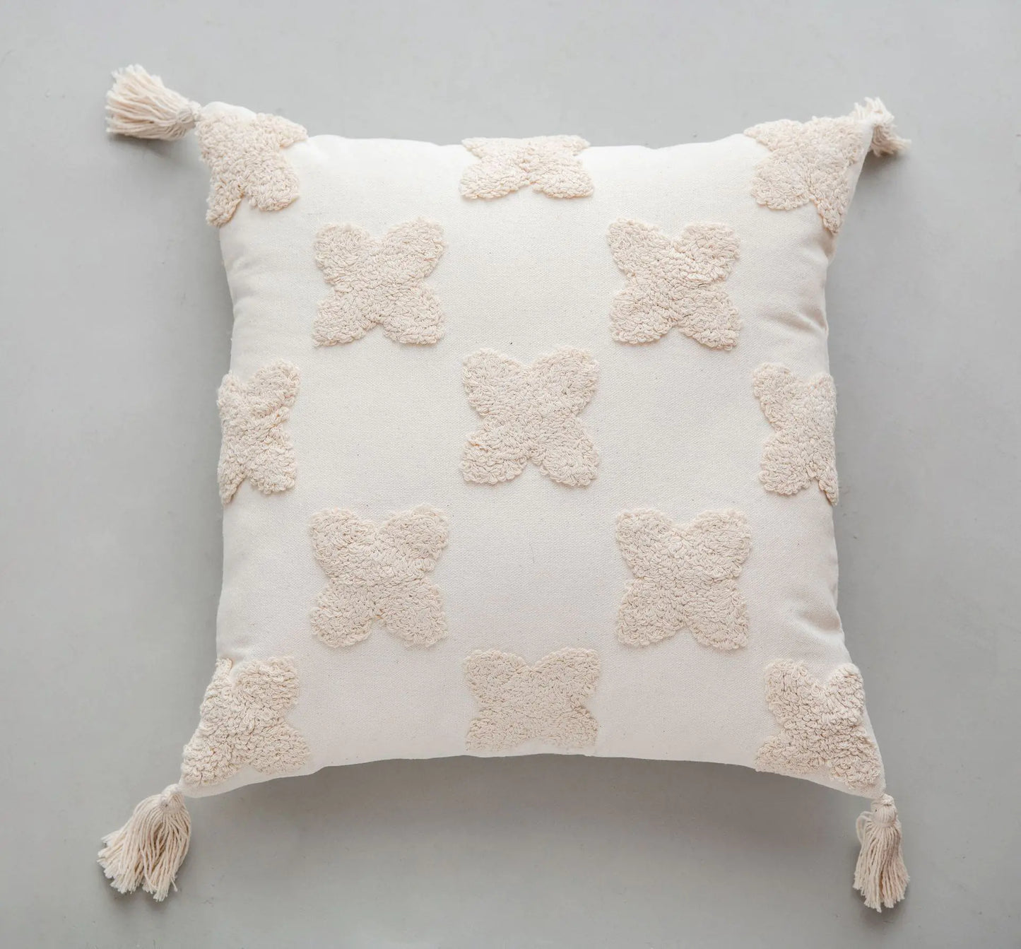 Ethnic Style Tufted Tassel Cushion Pillow Cover